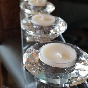2 Crystal Candle Holders